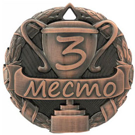 Медаль №3636 (3 место, диаметр 70 мм, металл, цвет бронза. Место для вставок: обратная сторона диаметр 51 мм)