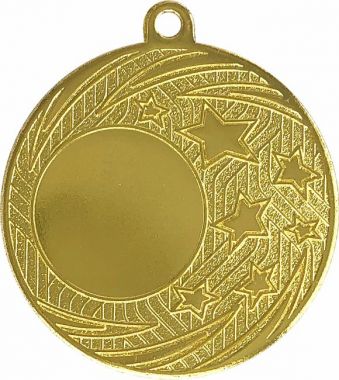 Медаль №3642 (Диаметр 50 мм, металл, цвет золото. Место для вставок: лицевая диаметр 25 мм, обратная сторона диаметр 45 мм)