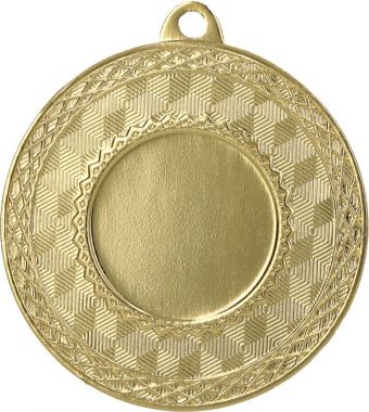 Медаль №858 (Диаметр 50 мм, металл, цвет золото. Место для вставок: лицевая диаметр 25 мм, обратная сторона диаметр 45 мм)