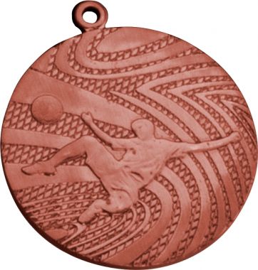 Медаль №113 (Футбол, диаметр 40 мм, металл, цвет бронза. Место для вставок: обратная сторона диаметр 36 мм)