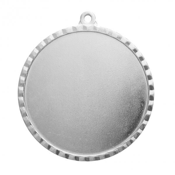 Медаль №1302 (Диаметр 56 мм, металл, цвет серебро. Место для вставок: лицевая диаметр 50 мм, обратная сторона диаметр 50 мм)