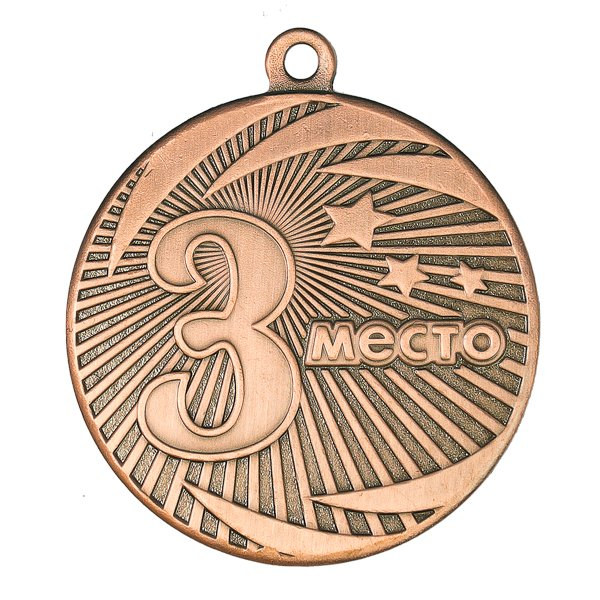 Медаль №2240 (3 место, диаметр 40 мм, металл, цвет бронза. Место для вставок: обратная сторона диаметр 35 мм)