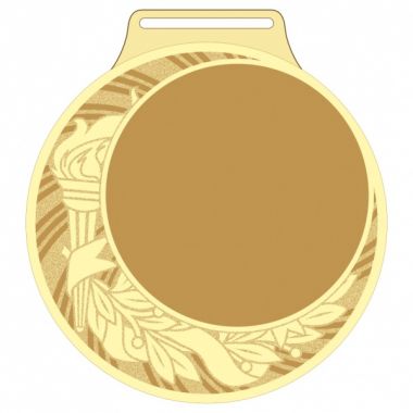 Медаль №3581 (Диаметр 70 мм, металл, цвет золото. Место для вставок: обратная сторона диаметр 50 мм)