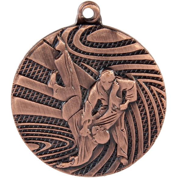 Медаль №133 (Дзюдо, диаметр 40 мм, металл, цвет бронза. Место для вставок: обратная сторона диаметр 36 мм)