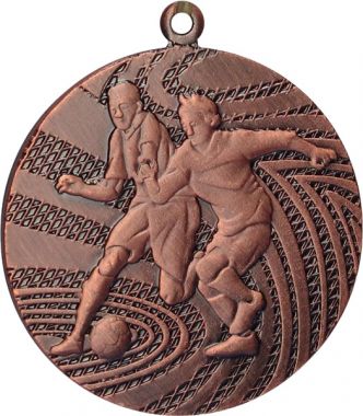 Медаль №114 (Футбол, диаметр 40 мм, металл, цвет бронза. Место для вставок: обратная сторона диаметр 35 мм)