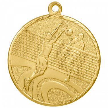 Медаль №3588 (Волейбол, диаметр 40 мм, металл, цвет золото. Место для вставок: обратная сторона диаметр 35 мм)