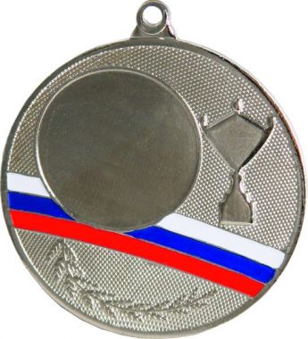 Медаль №124 (Диаметр 50 мм, металл, цвет серебро. Место для вставок: лицевая диаметр 25 мм, обратная сторона диаметр 46 мм)
