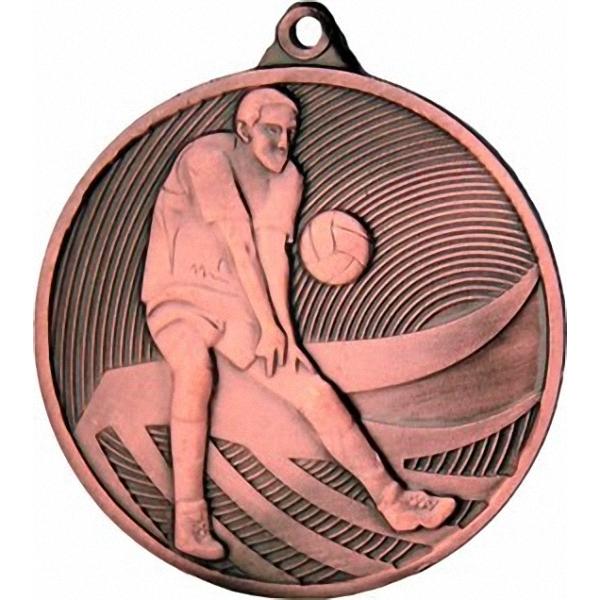 Медаль №125 (Волейбол, диаметр 50 мм, металл, цвет бронза. Место для вставок: обратная сторона диаметр 46 мм)