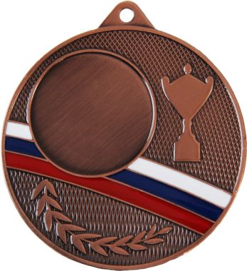 Медаль №124 (Диаметр 50 мм, металл, цвет бронза. Место для вставок: лицевая диаметр 25 мм, обратная сторона диаметр 46 мм)