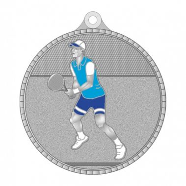 Медаль №3583 (Большой теннис, диаметр 55 мм, металл, цвет серебро. Место для вставок: обратная сторона диаметр 40 мм)