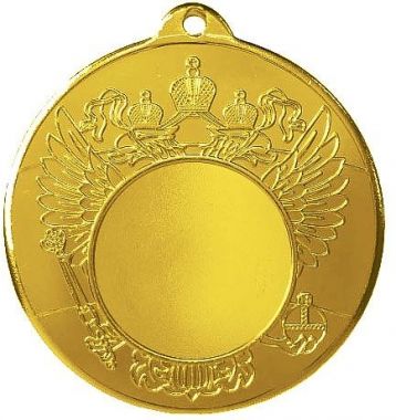 Медаль №188 (Диаметр 50 мм, металл, цвет золото. Место для вставок: лицевая диаметр 25 мм, обратная сторона диаметр 45 мм)