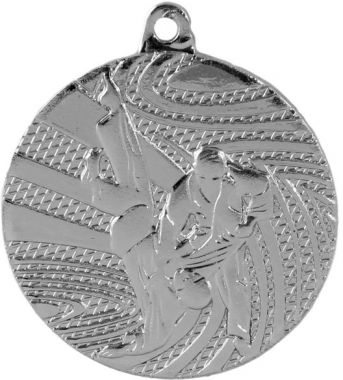 Медаль №133 (Дзюдо, диаметр 40 мм, металл, цвет серебро. Место для вставок: обратная сторона диаметр 36 мм)