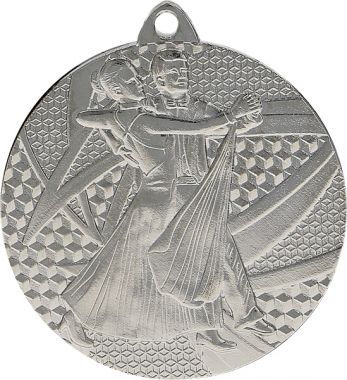 Медаль №931 (Танцы, диаметр 50 мм, металл, цвет серебро. Место для вставок: обратная сторона диаметр 45 мм)