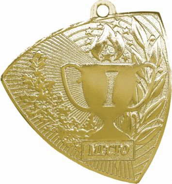 Медаль №3568 (1 место, размер 55x55 мм, металл, цвет золото)