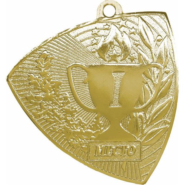 Медаль №3568 (1 место, размер 55x55 мм, металл, цвет золото)