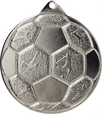 Медаль №1237 (Футбол, диаметр 50 мм, металл, цвет серебро. Место для вставок: обратная сторона диаметр 45 мм)