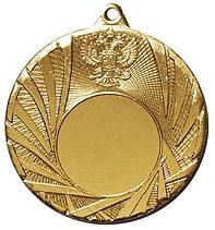 Медаль №154 (Диаметр 50 мм, металл, цвет золото. Место для вставок: лицевая диаметр 25 мм, обратная сторона размер по шаблону)