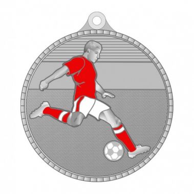 Медаль №3601 (Футбол, диаметр 55 мм, металл, цвет серебро. Место для вставок: обратная сторона диаметр 40 мм)