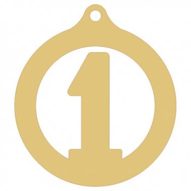 Медаль №3564 (1 место, диаметр 50 мм, металл, цвет золото. Место для вставок: обратная сторона размер по шаблону)