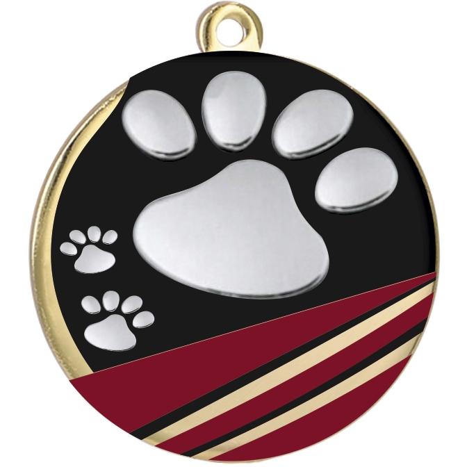 Медаль №2262 (Выставки собак, диаметр 50 мм, металл, цвет золото)