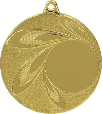 Медаль №847 (Диаметр 50 мм, металл, цвет золото. Место для вставок: лицевая диаметр 25 мм, обратная сторона диаметр 45 мм)