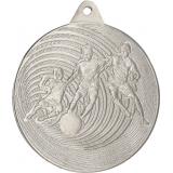 Медаль №1235 (Футбол, диаметр 50 мм, металл, цвет серебро. Место для вставок: обратная сторона диаметр 45 мм)