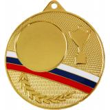 Медаль №124 (Диаметр 50 мм, металл, цвет золото. Место для вставок: лицевая диаметр 25 мм, обратная сторона диаметр 46 мм)
