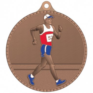 Медаль №3631 (Спортивная ходьба, диаметр 55 мм, металл, цвет бронза)