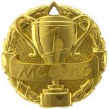 Медаль №3636 (1 место, диаметр 70 мм, металл, цвет золото)