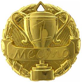 Медаль №3636 (1 место, диаметр 70 мм, металл, цвет золото. Место для вставок: обратная сторона диаметр 51 мм)