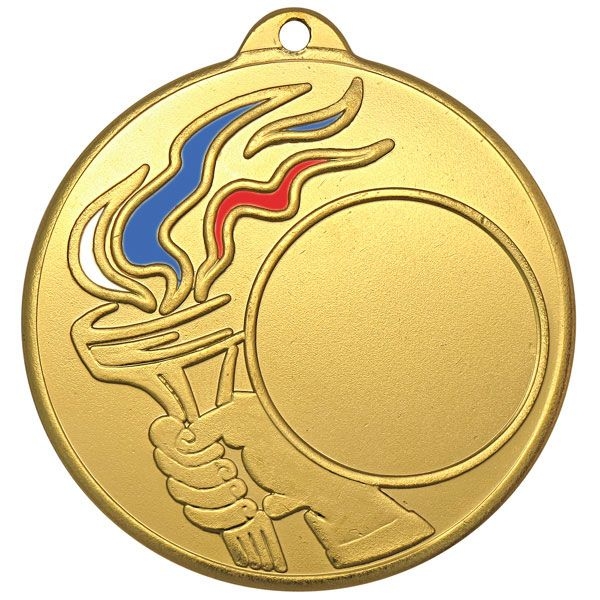 Медаль №195 (Диаметр 50 мм, металл, цвет золото. Место для вставок: лицевая диаметр 25 мм, обратная сторона диаметр 45 мм)