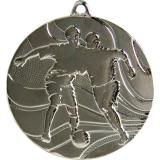 Медаль №129 (Футбол, диаметр 50 мм, металл, цвет серебро. Место для вставок: обратная сторона диаметр 45 мм)
