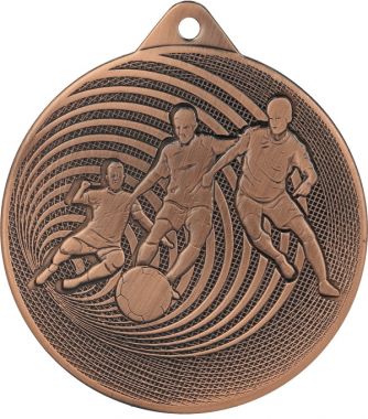 Медаль №1233 (Футбол, диаметр 70 мм, металл, цвет бронза. Место для вставок: обратная сторона диаметр 65 мм)