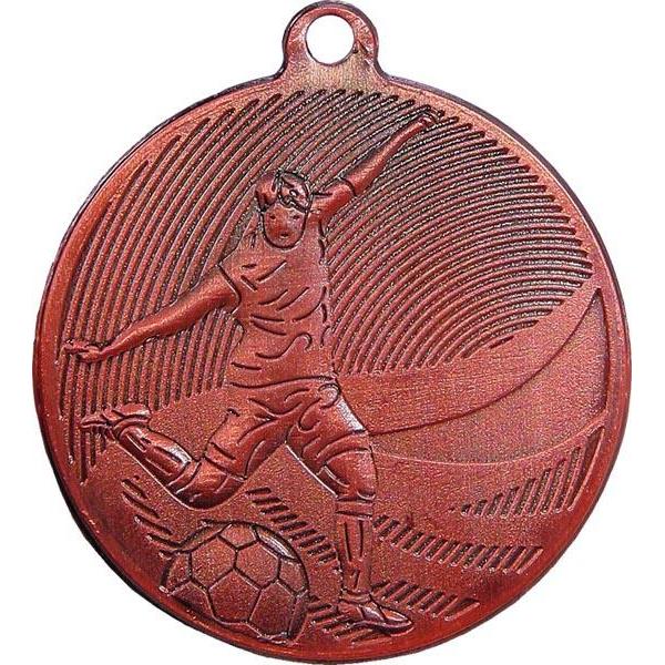 Медаль №112 (Футбол, диаметр 50 мм, металл, цвет бронза. Место для вставок: обратная сторона диаметр 46 мм)