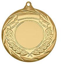 Медаль №155 (Диаметр 50 мм, металл, цвет золото. Место для вставок: лицевая диаметр 25 мм, обратная сторона размер по шаблону)