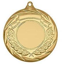 Медаль №155 (Диаметр 50 мм, металл, цвет золото. Место для вставок: лицевая диаметр 25 мм, обратная сторона размер по шаблону)