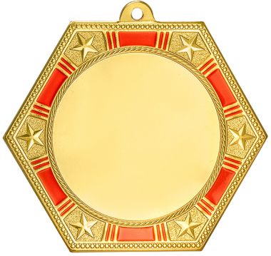 Медаль №2274 (Диаметр 80 мм, металл, цвет золото. Место для вставок: лицевая диаметр 50 мм, обратная сторона диаметр 60 мм)