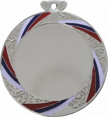 Медаль №3570 (Диаметр 70 мм, металл, цвет серебро. Место для вставок: лицевая диаметр 50 мм, обратная сторона диаметр 64 мм)
