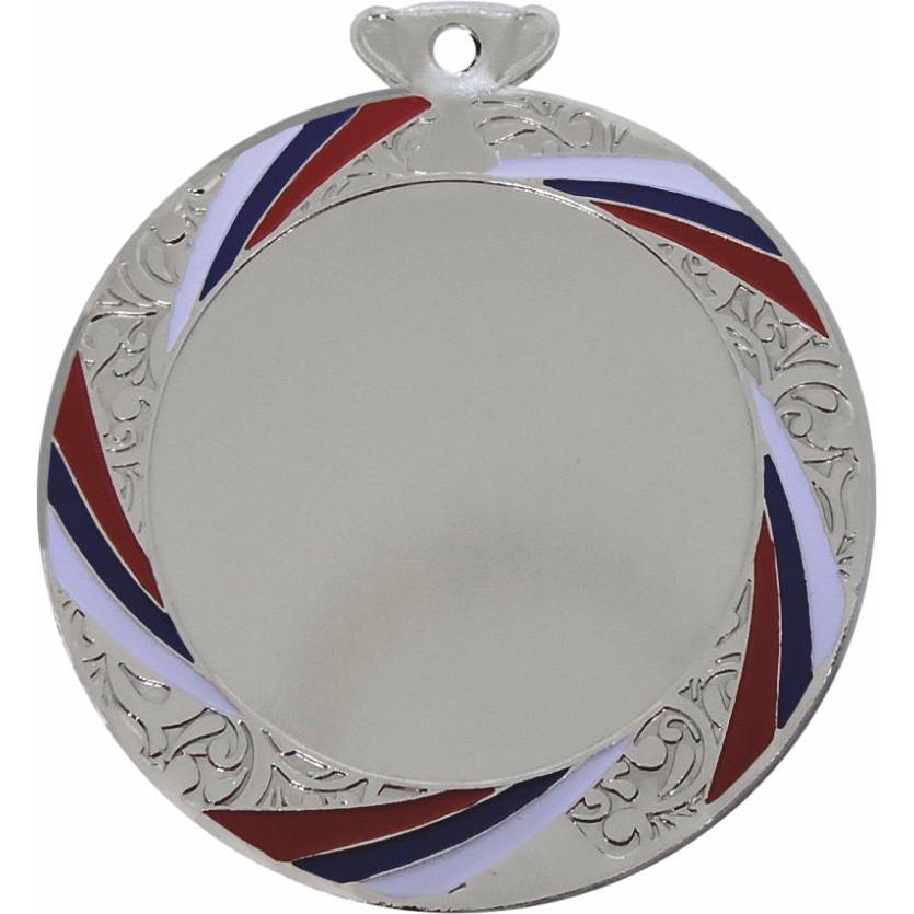 Медаль №3570 (Диаметр 70 мм, металл, цвет серебро. Место для вставок: лицевая диаметр 50 мм, обратная сторона диаметр 64 мм)