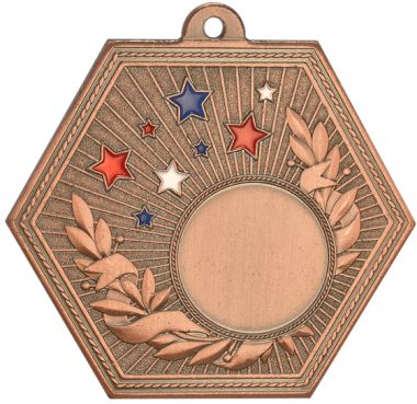 Медаль №2260 (Диаметр 70 мм, металл, цвет бронза. Место для вставок: лицевая диаметр 25 мм, обратная сторона диаметр 50 мм)