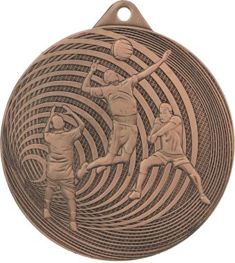 Медаль №1193 (Волейбол, диаметр 70 мм, металл, цвет бронза. Место для вставок: обратная сторона диаметр 65 мм)
