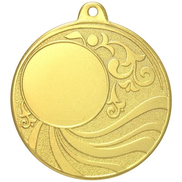 Медаль №3290 (Диаметр 50 мм, металл, цвет золото. Место для вставок: лицевая диаметр 25 мм, обратная сторона диаметр 45 мм)