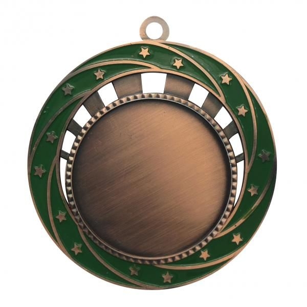 Медаль №1297 (Диаметр 80 мм, металл, цвет бронза. Место для вставок: лицевая диаметр 48 мм, обратная сторона размер по шаблону)