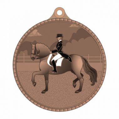 Медаль №3283 (Конный спорт, диаметр 55 мм, металл, цвет бронза. Место для вставок: обратная сторона диаметр 40 мм)