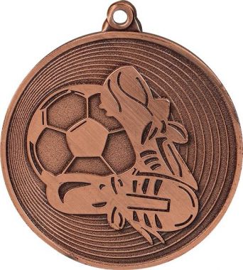 Медаль №170 (Футбол, диаметр 50 мм, металл, цвет бронза. Место для вставок: обратная сторона диаметр 45 мм)