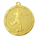 Медаль №1276 (Футбол, диаметр 50 мм, металл, цвет золото. Место для вставок: обратная сторона диаметр 45 мм)