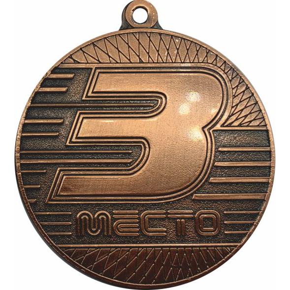 Медаль №3565 (3 место, диаметр 50 мм, металл, цвет бронза. Место для вставок: обратная сторона диаметр 46 мм)