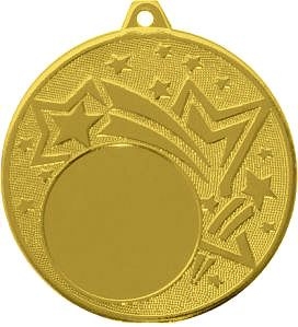 Медаль №202 (Диаметр 50 мм, металл, цвет золото. Место для вставок: лицевая диаметр 25 мм, обратная сторона диаметр 45 мм)
