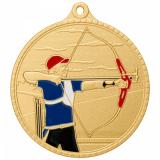 Медаль №3616 (Стрельба из лука, диаметр 55 мм, металл, цвет золото. Место для вставок: обратная сторона диаметр 40 мм)