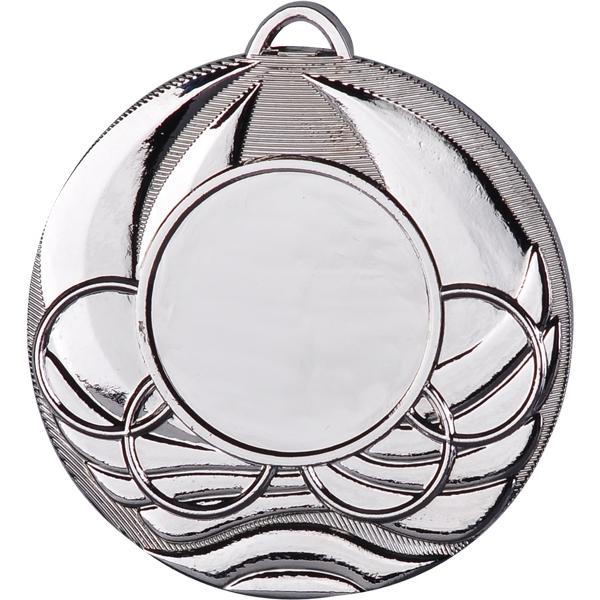 Медаль №71 (Факел, олимпиада, диаметр 50 мм, металл, цвет серебро. Место для вставок: обратная сторона диаметр 46 мм)
